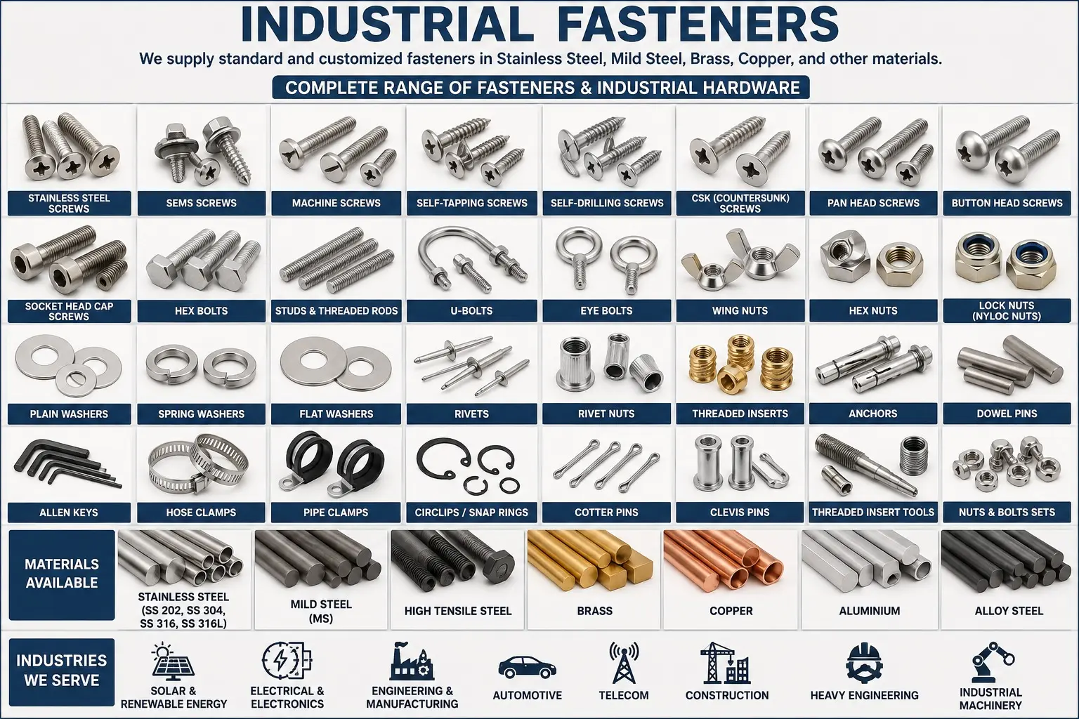 Industrial Fasteners – Destiny Enterprises